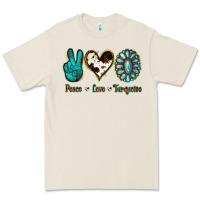Bone Peace Love Turquoise Premium Tee - Jasminsmagicworld
