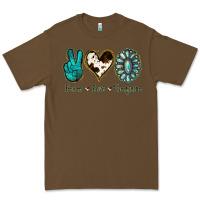 Cacao Peace Love Turquoise Premium Tee - Jasminsmagicworld