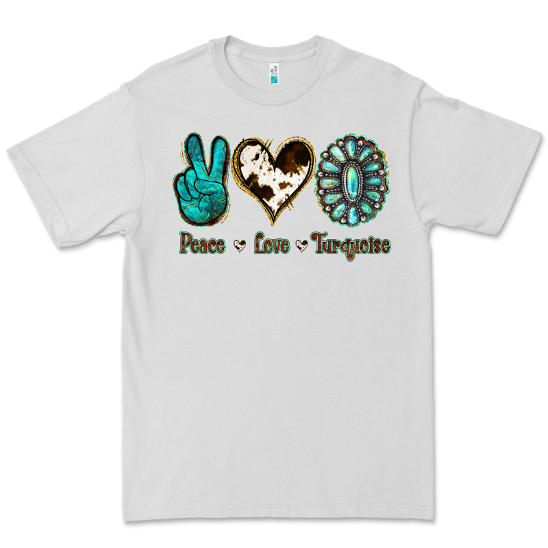 Peace Love Turquoise Premium Tee by Jasminsmagicworld | Teevron