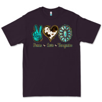 Plum Peace Love Turquoise Premium Tee - Jasminsmagicworld