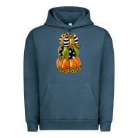 Pigment Midnight Navy pumpkin polka dot, sunflower Urban Hoodie - JahusDesignShop