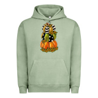 Pigment Oil Green pumpkin polka dot, sunflower Urban Hoodie - JahusDesignShop