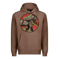 Chestnut Belgian Horse Christmas Premium Hoodie - LillyAllenDesigns