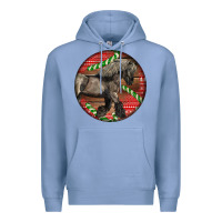 Colony Blue Belgian Horse Christmas Premium Hoodie - LillyAllenDesigns