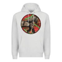 Dove Grey Belgian Horse Christmas Premium Hoodie - LillyAllenDesigns