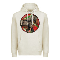 Oatmeal Heather Belgian Horse Christmas Premium Hoodie - LillyAllenDesigns
