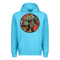 Ocean Blue Belgian Horse Christmas Premium Hoodie - LillyAllenDesigns
