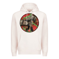 Pale Pink Belgian Horse Christmas Premium Hoodie - LillyAllenDesigns