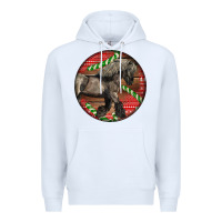 White Belgian Horse Christmas Premium Hoodie - LillyAllenDesigns