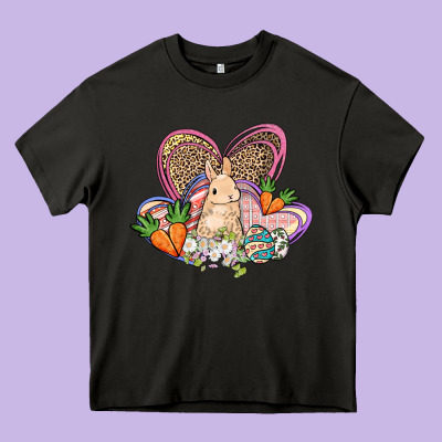 Easter Heart Easter Day Heavy Core Tee Designed By Howdyjamesfarm