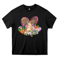 Black Easter heart Easter Day Heavy Core Tee - HowdyJamesFarm