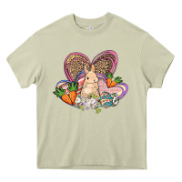 Mossy Easter heart Easter Day Heavy Core Tee - HowdyJamesFarm
