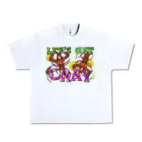 White Let's get cray Urban Heavy Tee - FaDigitalArtStudio
