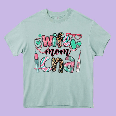 Wife Mom Cna Certified Nursing Assistant Heavy Core Tee Designed By Ranaportraitstore