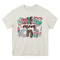 Cream wife mom cna certified nursing assistant Heavy Core Tee - RanaPortraitStore