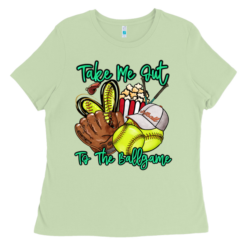 Take Me Out To The Ballgame Ladies Tee by HowdyJamesFarm | Teevron