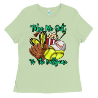 Matcha Take me out to the ballgame Ladies Tee - HowdyJamesFarm