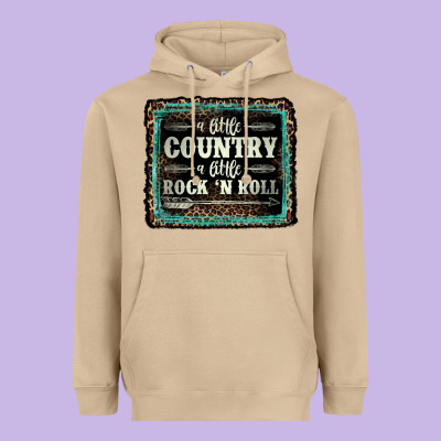 A Little Country A Little Rock N Roll Heavyweight Hoodie Designed By Adodesignshop