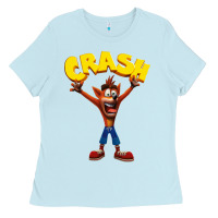 Baby Blue crash bandicoot Ladies Tee - artisFamous