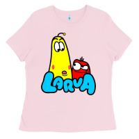 Bubblegum Pink larva cartoon Ladies Tee - artisFamous