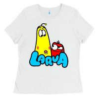 White larva cartoon Ladies Tee - artisFamous