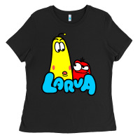 Black larva cartoon Ladies Tee - artisFamous
