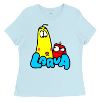 Baby Blue larva cartoon Ladies Tee - artisFamous