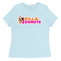 Baby Blue dilla' donuts Ladies Tee - artisFamous