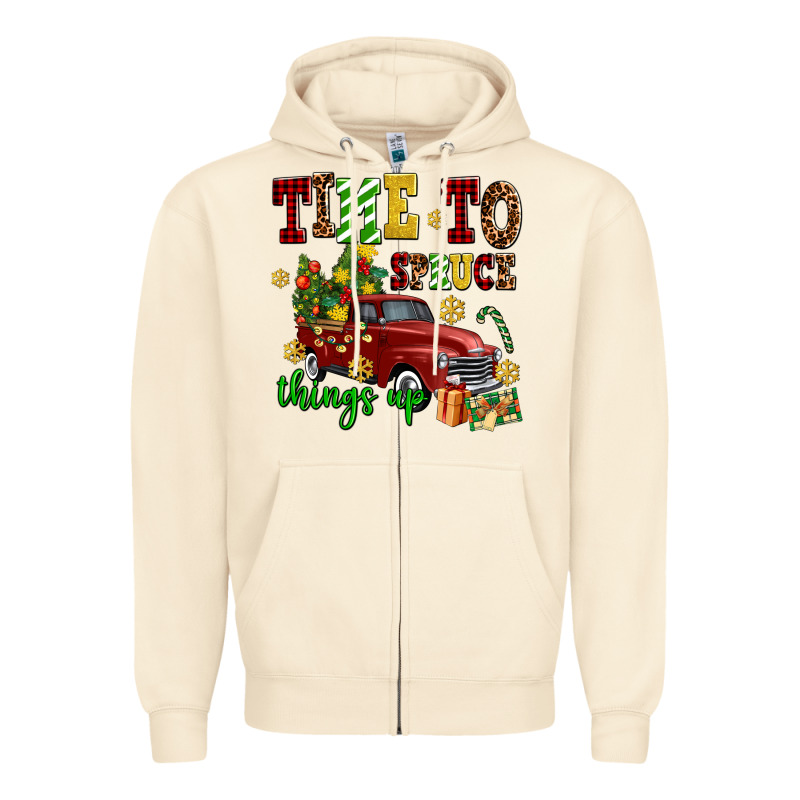 Time To Spruce Things Up Zipper Hoodie by AdoDesignShop | Teevron