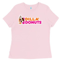 Bubblegum Pink dilla' donuts Ladies Tee - artisFamous