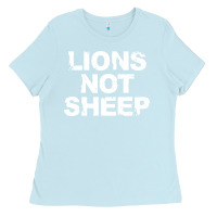 Baby Blue lions not sheep Ladies Tee - artisFamous