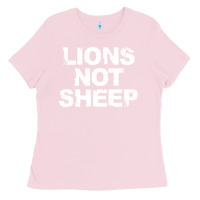 Bubblegum Pink lions not sheep Ladies Tee - artisFamous