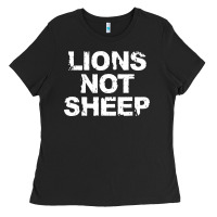 Black lions not sheep Ladies Tee - artisFamous