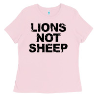 Bubblegum Pink lions not sheep Ladies Tee - artisFamous