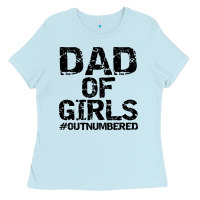 Baby Blue dad of girls Ladies Tee - artisFamous