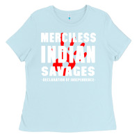 Baby Blue merciless indian savages Ladies Tee - artisFamous