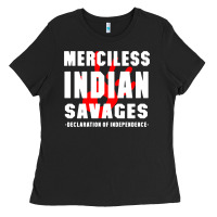 Black merciless indian savages Ladies Tee - artisFamous