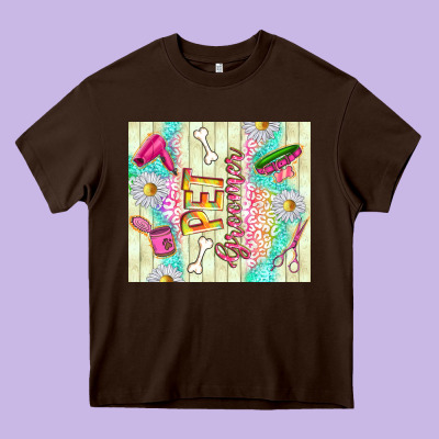 Pet Groomer Heavy Core Tee Designed By Tumblerdesignbyshophia