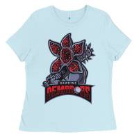 Baby Blue hawkins demodogs Ladies Tee - artisFamous