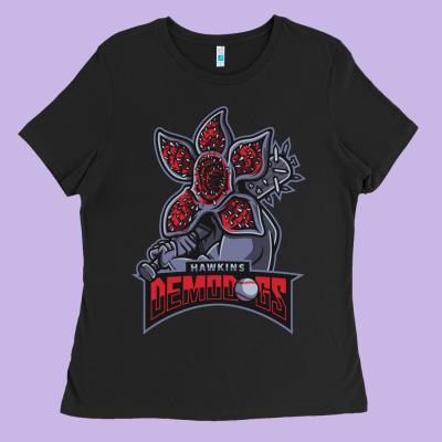 Hawkins Demodogs Ladies Tee Designed By Artisfamous