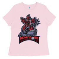 Bubblegum Pink hawkins demodogs Ladies Tee - artisFamous