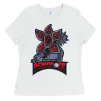 White hawkins demodogs Ladies Tee - artisFamous