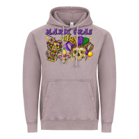 Vintage Zinc mardi gras vibes skull Vintage Hoodie - FaDigitalArtStudio
