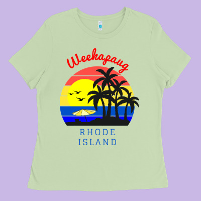 Weekapaug, Rhode Island Sunset Ladies Tee Designed By Artisfamous