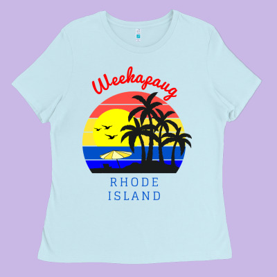Weekapaug, Rhode Island Sunset Ladies Tee Designed By Artisfamous