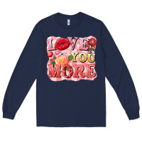 Navy love you more Long Sleeve Tee - FaDigitalArtStudio