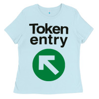 Baby Blue token entry Ladies Tee - artisFamous