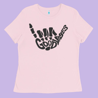 Goodvibes Shaka Ladies Tee Designed By Artisfamous