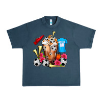 Midnight Navy Soccer Cold Drink Frappe Urban Heavy Tee - FaDigitalArtStudio