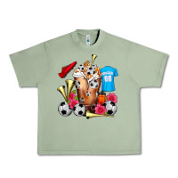 Oil Green Soccer Cold Drink Frappe Urban Heavy Tee - FaDigitalArtStudio